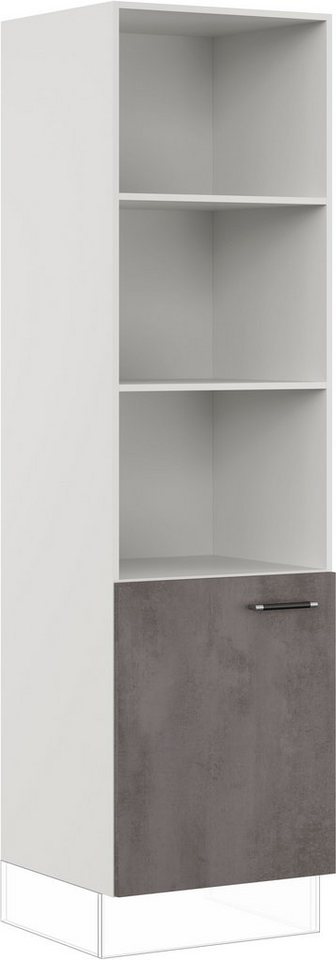 IMPULS KÜCHEN Seitenschrank "Prag", Breite/Höhe: 60/205,1 cm vormontiert, mit Drehtür, mit verstellbaren Fachböden von IMPULS KÜCHEN