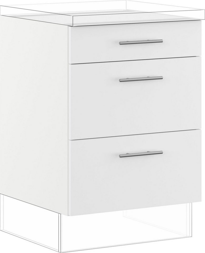 IMPULS KÜCHEN Unterschrank "Prag und Valencia", Breite/Höhe: 60/72,3 cm vormontiert, mit Soft-Close von IMPULS KÜCHEN