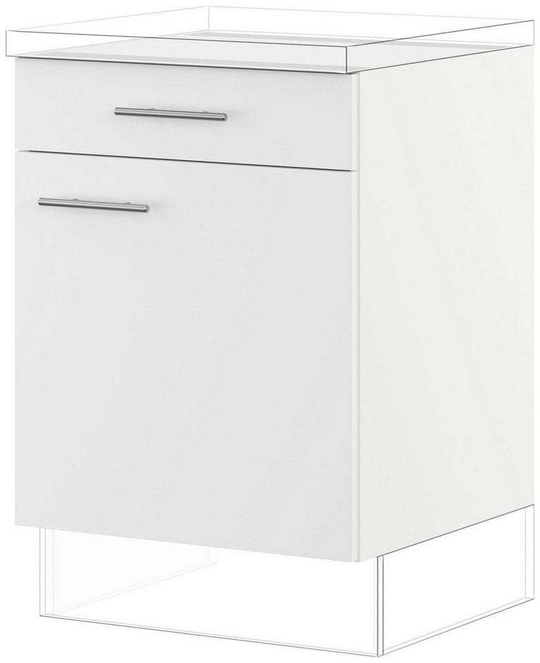 IMPULS KÜCHEN Unterschrank "Prag und Valencia", Breite/Höhe: 60/72,3 cm vormontiert, mit Soft-Close von IMPULS KÜCHEN