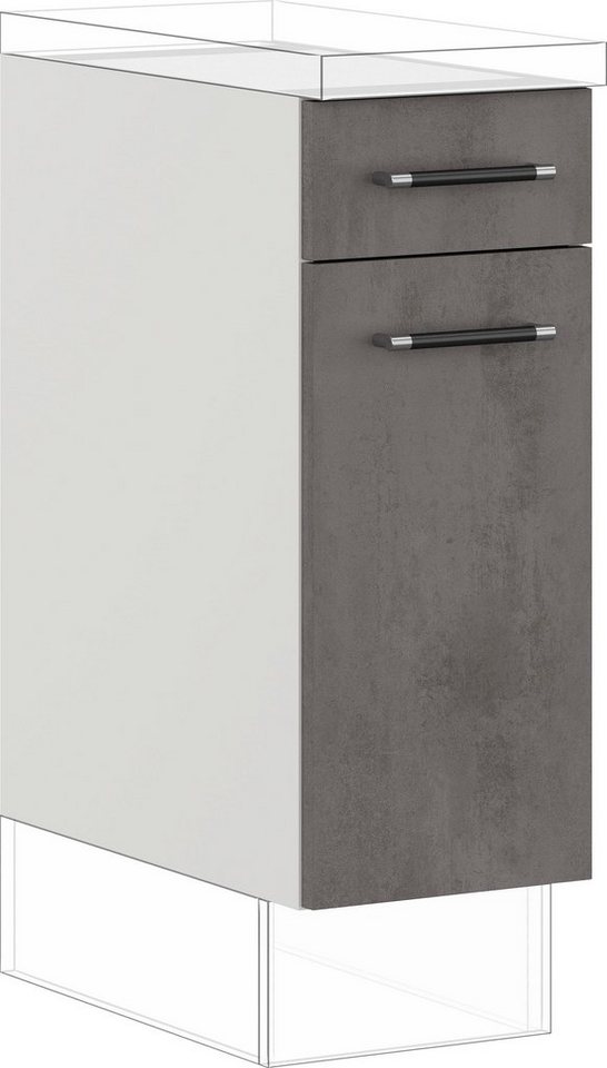 IMPULS KÜCHEN Unterschrank "Prag und Valencia", Breite/Höhe: 30/72,3 cm, mit Soft-Close vormontiert, mit Soft-Close von IMPULS KÜCHEN