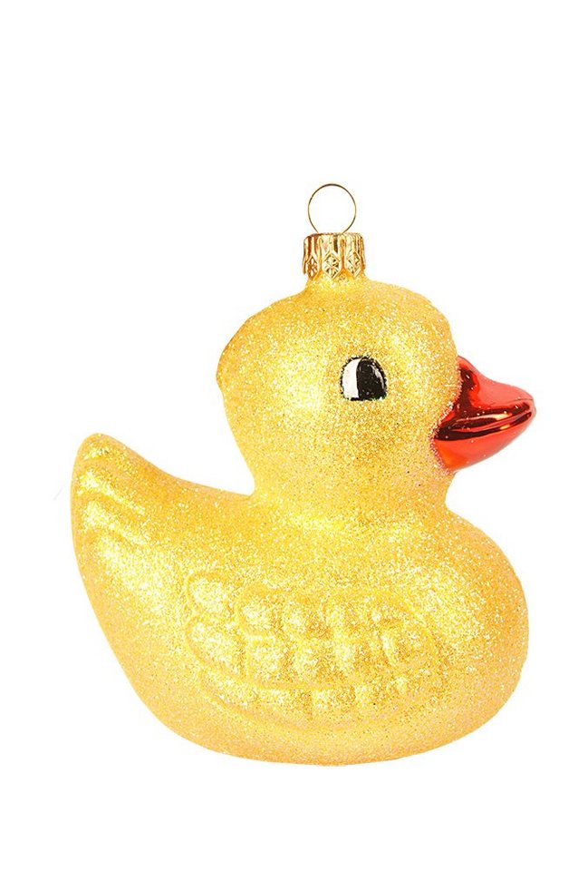 IMPULS Christbaumschmuck, Christbaumschmuck Glas Badeente 8cm gelb von IMPULS