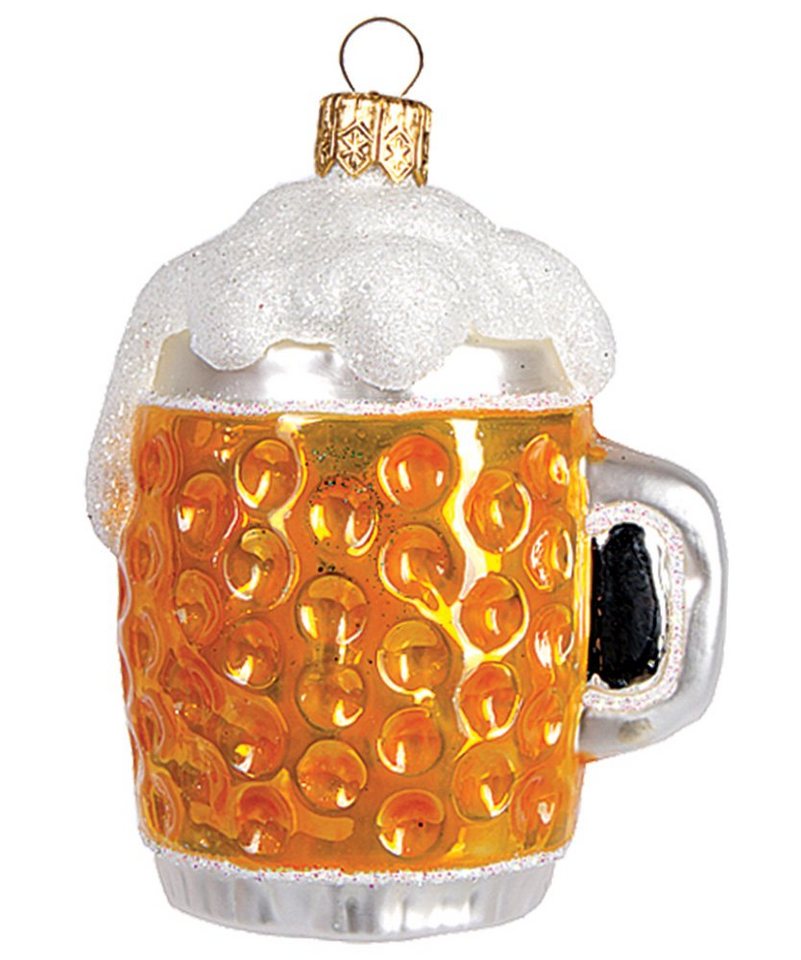 IMPULS Christbaumschmuck, Christbaumschmuck Glas Bierkrug 6cm gold von IMPULS