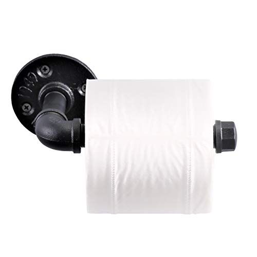 IMQOQ Industrieller Stil Toilettenpapierhalter Vintage Metall Eisen Rohr Wand montiert Handtuch Rack Roll Halter für Badezimmer Küche Schlafzimmer, Rostfrei, Mattschwarz IMQOQ Industrieller Stil Toilettenpapierhalter Vintage Metall Eisen Rohr Wand montiert Handtuch Rack Roll Halter für Badezimmer Küche Schlafzimmer, Rostfrei, Mattschwarz von IMQOQ