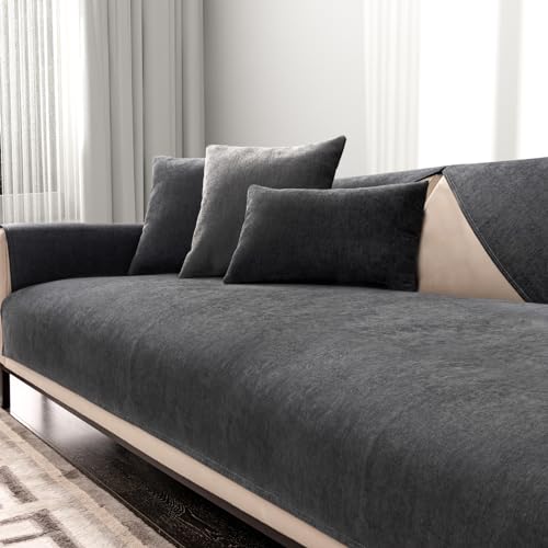 IMSGVIFO Sofabezug L Form 1/2/3/4 Sitzer Sofa Überzug Ecksofa U Form, Couch Cover 2023 Neue Universelle rutschfeste Sofaschoner, Chenille Couch überzug Ecksofa l Form für Wohnzimmer von IMSGVIFO