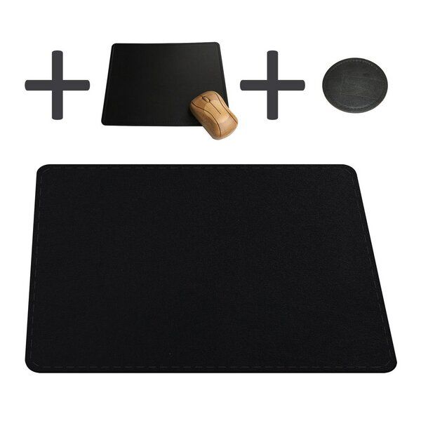 IMTC Schreibtischunterlage Set inkl. Mousepad + Untersetzer aus recyceltem Leder von IMTC