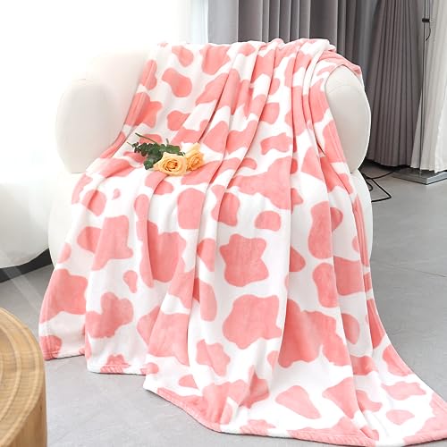 Leichte Decke, rosa, weiche Fleecedecken, kleine warme Überwurfdecke für Bett von IMUKU