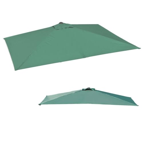 IMUNKT 2.5x1.3m Wandschirm Halbschirm Ersatzbezug 5 Streben Rechteckig Sonnenschirm Ersatz Stoff Halber Balkonschirm-Abdeckung Ersatzdach(Green,2x1m (6.5'x3.3')) von IMUNKT