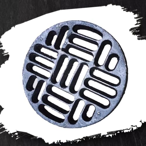 IMUNKT 40cm Abflussgitter Runder Aus Gusseisen, Robuster Schwarzes Kanalrost, Abflussabdeckung Für Den Außenbereich, Betonauffahrten Entwässerungsrost(30x30x3cm-11.8x11.8x1.2in) von IMUNKT