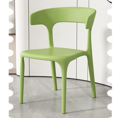 IMUNKT 45cm Esszimmerstuhl Kunststoff Stapelstuhl Küchenstuhl Hochlehner Gartenstühle Terrassenstuhl Für Esszimmer, Wohnzimmer, Schlafzimmer(Dark green) von IMUNKT