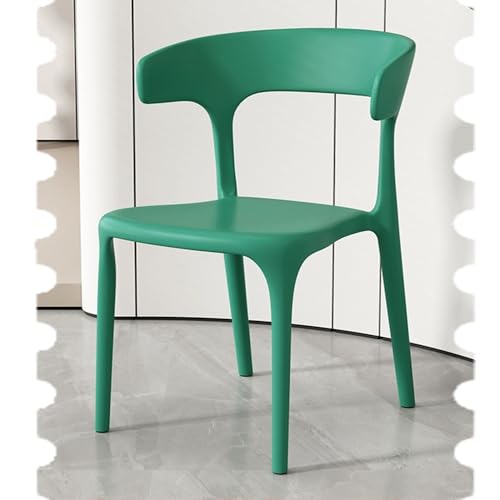 IMUNKT 45cm Esszimmerstuhl Kunststoff Stapelstuhl Küchenstuhl Hochlehner Gartenstühle Terrassenstuhl Für Esszimmer, Wohnzimmer, Schlafzimmer(Light coffee) von IMUNKT