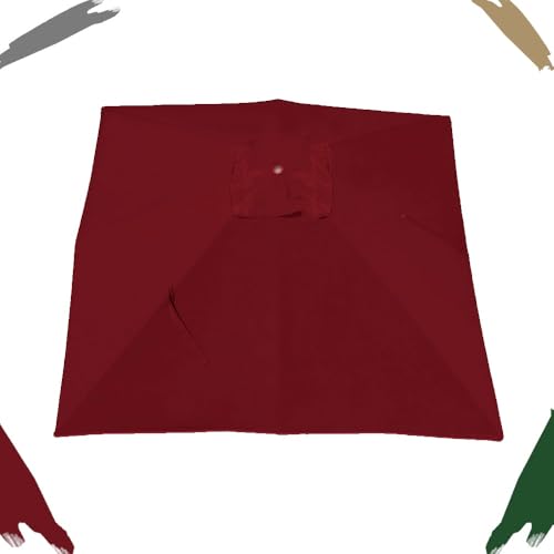 IMUNKT 8 Streben Ampelschirm Ersatzdach 2.5x2.5m 3x3m 4x3m Sonnenschirm Baldachin Ersatzabdeckung Terrassenschirm Überdachung Wasserdicht Stoff(Burgundy,300x300cm/10x10ft) von IMUNKT