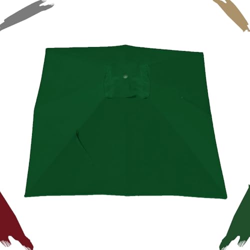 IMUNKT 8 Streben Ampelschirm Ersatzdach 2.5x2.5m 3x3m 4x3m Sonnenschirm Baldachin Ersatzabdeckung Terrassenschirm Überdachung Wasserdicht Stoff(Green,300x300cm/10x10ft) von IMUNKT