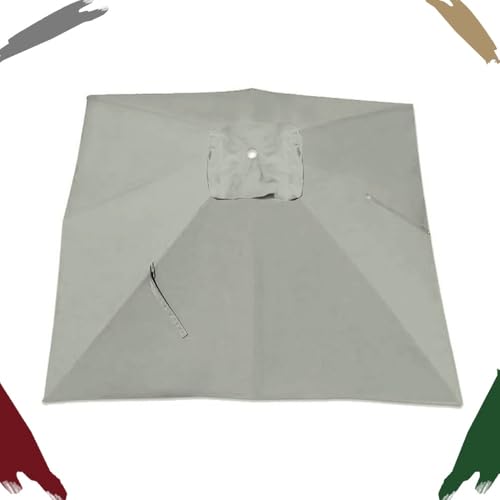 IMUNKT 8 Streben Ampelschirm Ersatzdach 2.5x2.5m 3x3m 4x3m Sonnenschirm Baldachin Ersatzabdeckung Terrassenschirm Überdachung Wasserdicht Stoff(Taupe,300x400cm/10x13ft) von IMUNKT