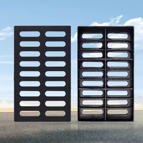 IMUNKT Abwasserrost Ablaufgitter Aus Gusseisen, 40x50cm Rechteckig Abflussabdeckung Für Den Außenbereich, Metall Langlebig Abflussrost Entwässerungsrost(70x70x3cm-27.5x27.5x1.2in) von IMUNKT