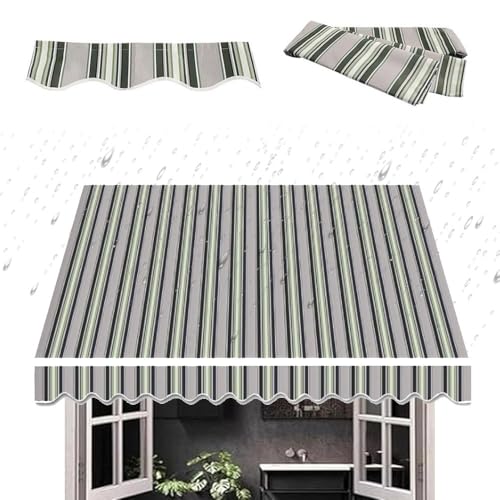 IMUNKT Einziehbare Markisenstoff Balkon Markisenbespannung wasserdichte Polyester Markisentuch 2/2.5/3/4/5/6m Klemmmarkise-Ersatzstoff Sonnenschutz(10x6.5ft/300x200cm) von IMUNKT