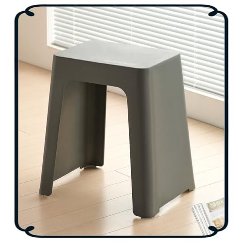 IMUNKT Kunststoff Barhocker 46cm, Küchenhocker Tragbarer Stapelbar Hocker, Tresenhocker Für Zuhause, Esszimmer, Wohnzimmer, Outdoor(Gray) von IMUNKT