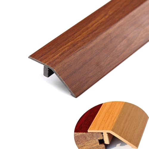 IMUNKT PVC Übergangsprofil Für Bodenfugen 90cm 120cm Boden Übergangsleiste Ausgleichsprofil Höhenausgleich 1-2cm Holz-zu-Fliesen Teppichleisten(Thai Teak,L120cm) von IMUNKT