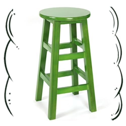 IMUNKT Round Barhocker Massivholz Tresenhocker Küchenhocker Schwarz/Braun/Grün Bistrohocker Barstuhl Sitzhöhe 80cm Hochstuhl Für Esszimmer(Green,70cm/28in) von IMUNKT