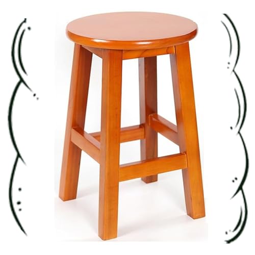 IMUNKT Round Barhocker Massivholz Tresenhocker Küchenhocker Schwarz/Braun/Grün Bistrohocker Barstuhl Sitzhöhe 80cm Hochstuhl Für Esszimmer(Rosewood,50cm/20in) von IMUNKT