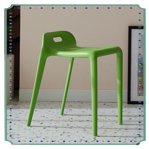 IMUNKT Stapelbar Hocker Aus Kunststoff 45cm, Barhocker Mit Kleinem Rückenlehne, Frühstücks Küchenstühle, Leichte Tragbare Hocker Für Kinder, Schulen, Wohnzimmer(Green) von IMUNKT