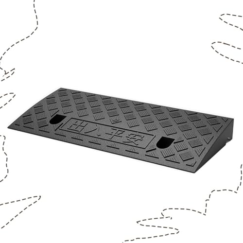 IMUNKT Türschwellenrampe, Gummi Rollstuhlrampe, Bordsteinkanten Rampe 3-22cm Hoch, Auffahrrampe Gummirampe Für Tür, Stufen, Garage, Eingang(Black,40 * 60 * 22cm) von IMUNKT
