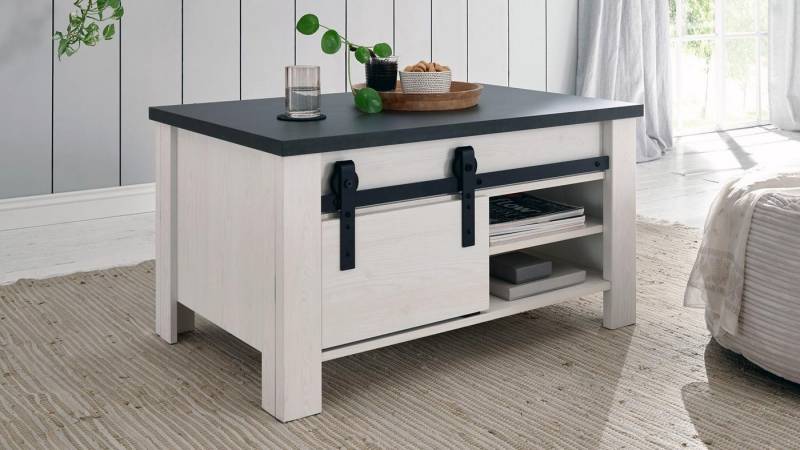 IMV Couchtisch Couchtisch Sherwood 62 Pinie weiß und anthrazit 93x60 cm IMV Couchtisch Couchtisch Sherwood 62 Pinie weiß und anthrazit 93x60 cm von IMV