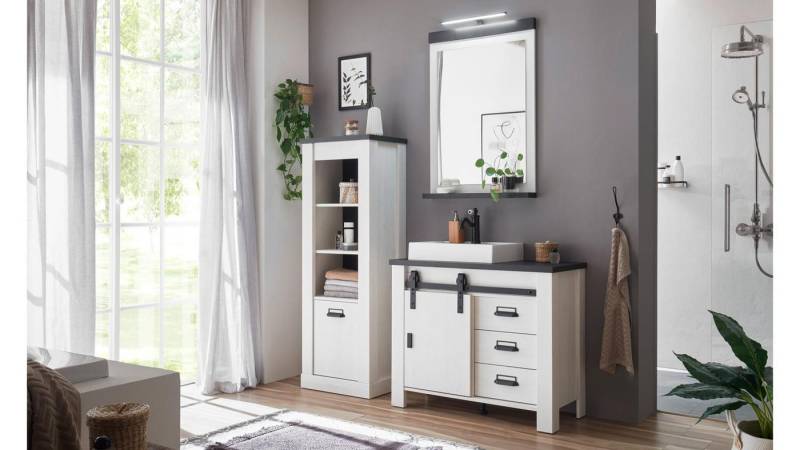 IMV Regal Regal Sherwood 12 Pinie weiß und anthrazit mit soft-close 51 cm IMV Regal Regal Sherwood 12 Pinie weiß und anthrazit mit soft-close 51 cm von IMV