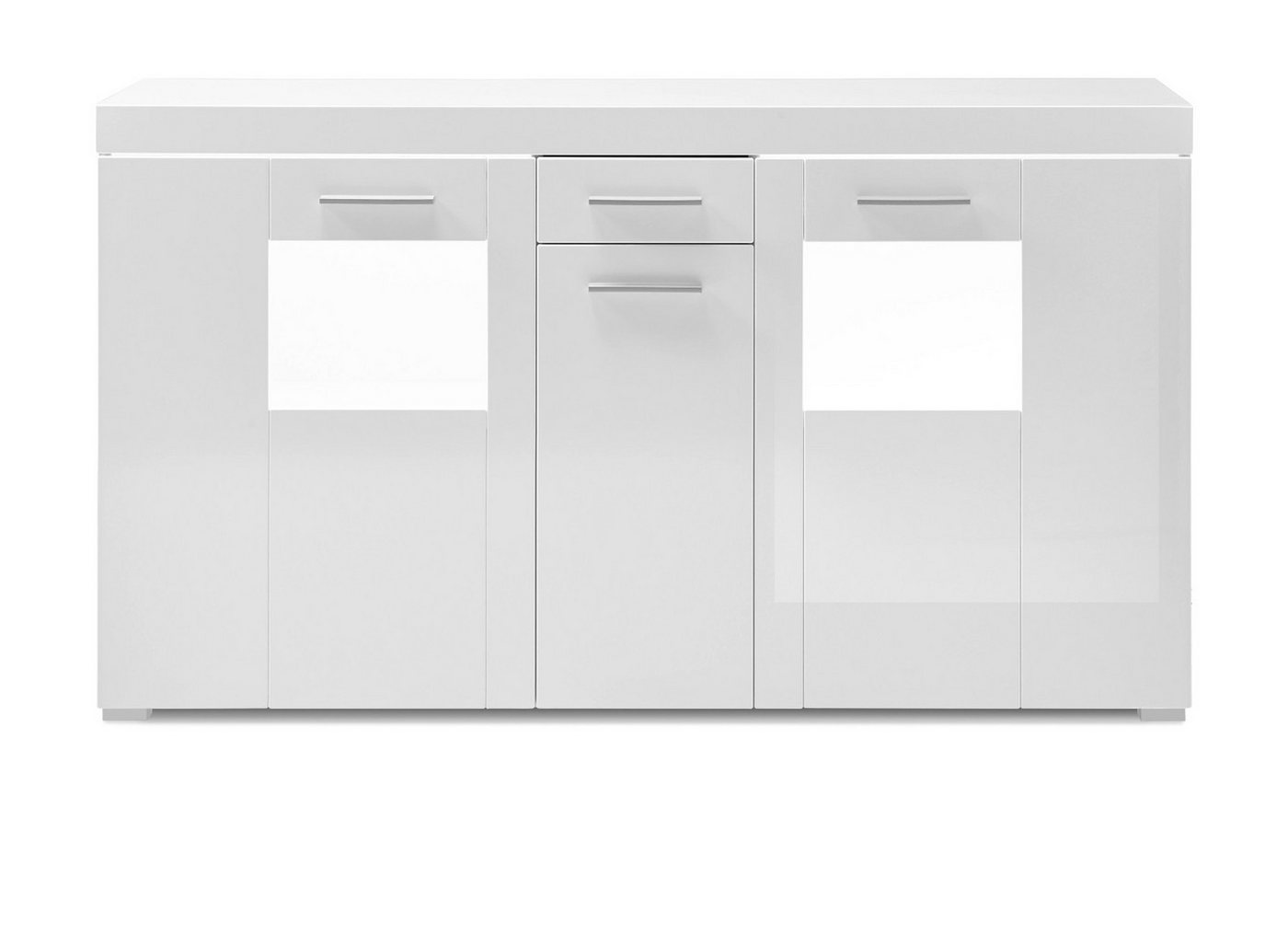 Furn.Design Sideboard Crucero (Kommode 3-türig, 144 x 82 cm), in weiß Hochglanz von Furn.Design