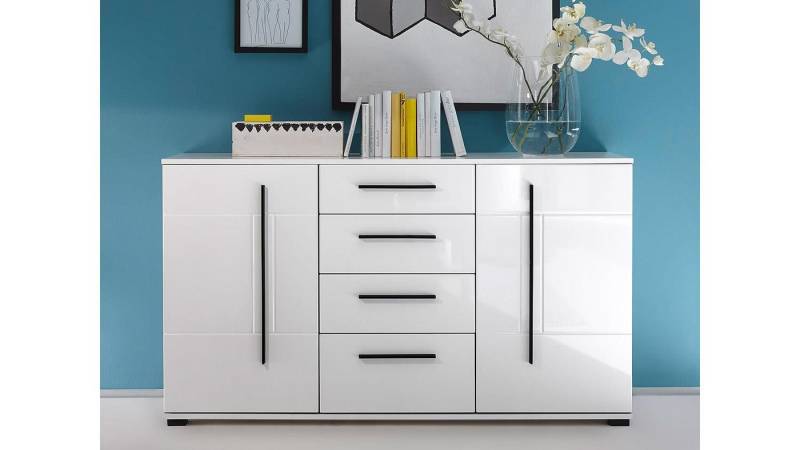 IMV Sideboard Sideboard CANTARA Kommode in weiß Hochglanz B 150 cm von IMV