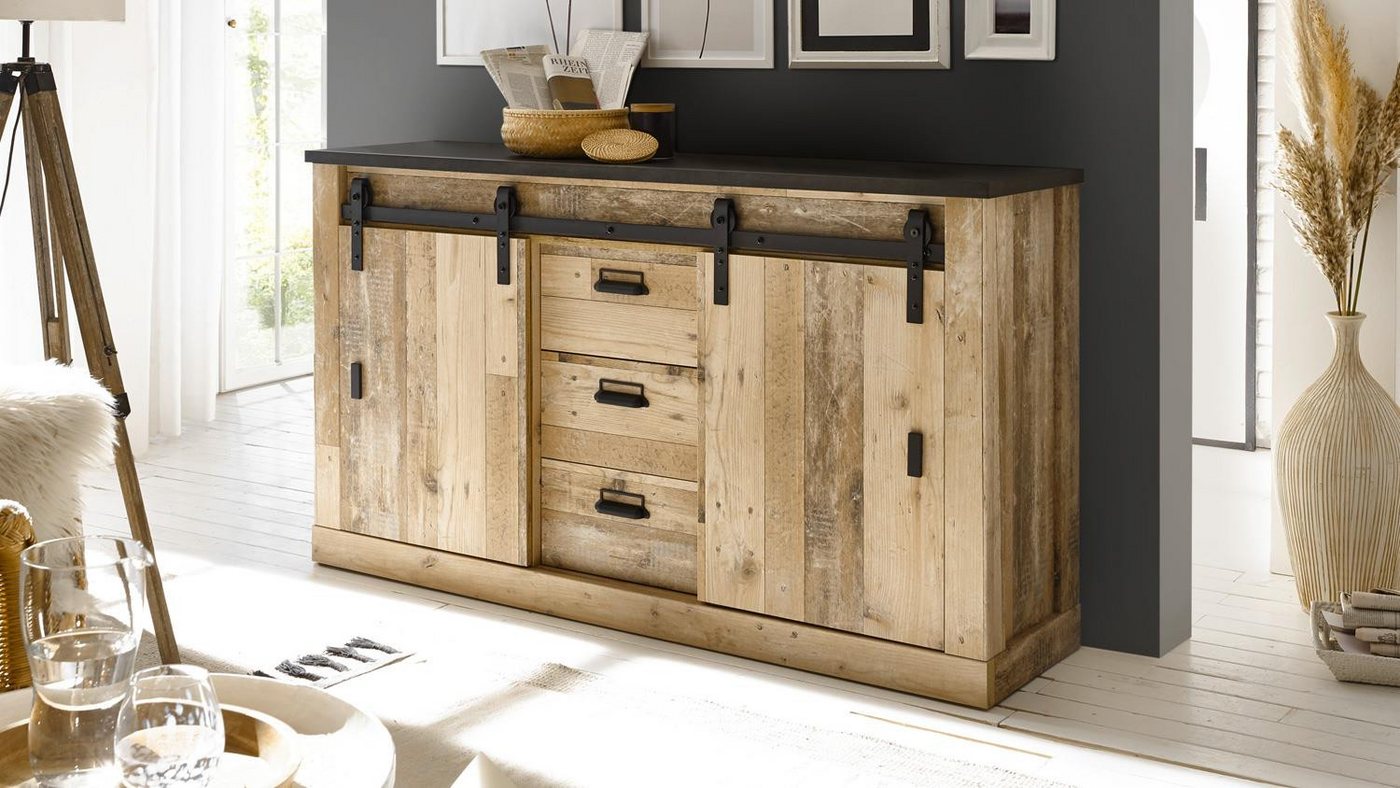 IMV Sideboard Sideboard Sherwood 53 Old Style hell anthrazit mit soft-close 162 cm IMV Sideboard Sideboard Sherwood 53 Old Style hell anthrazit mit soft-close 162 cm von IMV