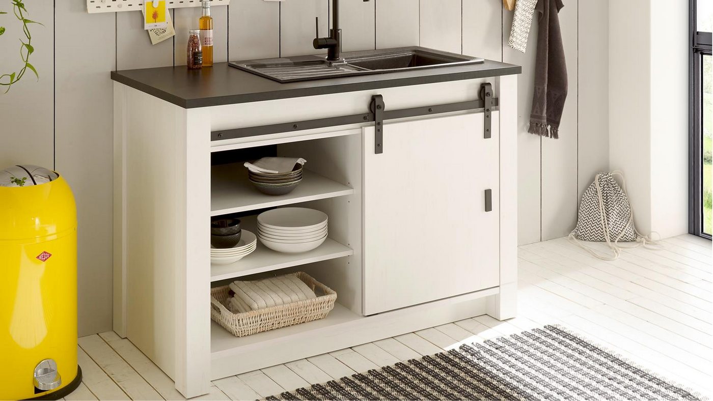 IMV Spülenschrank Spültisch Sherwood Küchenschrank Pinie weiß 1 Tür 133 cm IMV Spülenschrank Spültisch Sherwood Küchenschrank Pinie weiß 1 Tür 133 cm von IMV