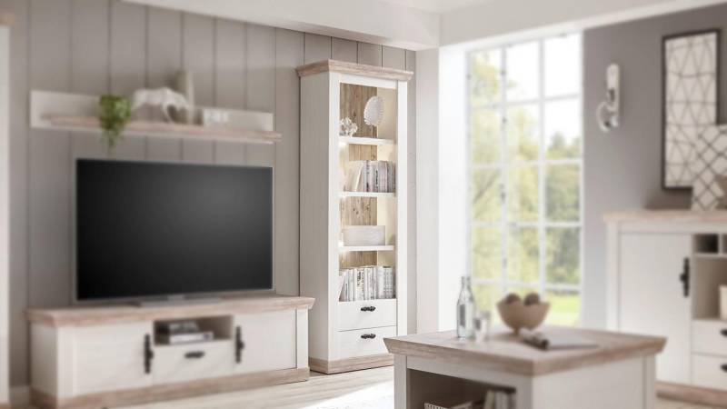 IMV Standregal Regal Florenz Bücherregal Standregal in Oslo Pinie weiß 71 cm IMV Standregal Regal Florenz Bücherregal Standregal in Oslo Pinie weiß 71 cm von IMV