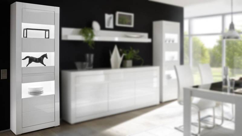 IMV Vitrine Vitrine Carat Standvitrine Glasvitrine weiß Hochglanz 66 cm IMV Vitrine Vitrine Carat Standvitrine Glasvitrine weiß Hochglanz 66 cm von IMV