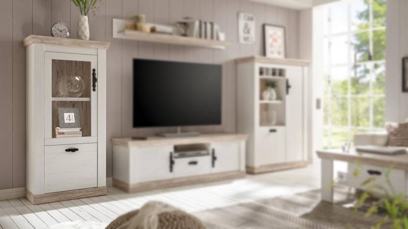 IMV Vitrine Vitrine Florenz Glasvitrine Standvitrine in Oslo Pinie weiß 71 cm IMV Vitrine Vitrine Florenz Glasvitrine Standvitrine in Oslo Pinie weiß 71 cm von IMV