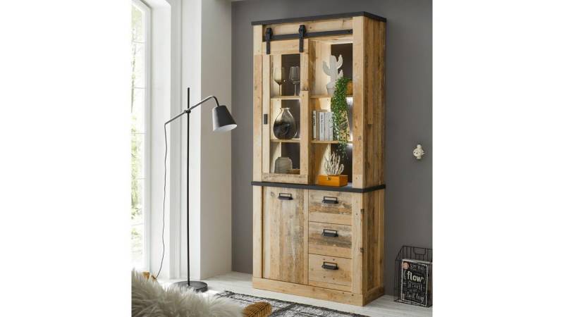 IMV Vitrine Vitrine Sherwood 25 Old Style hell anthrazit mit soft-close 93 cm IMV Vitrine Vitrine Sherwood 25 Old Style hell anthrazit mit soft-close 93 cm von IMV