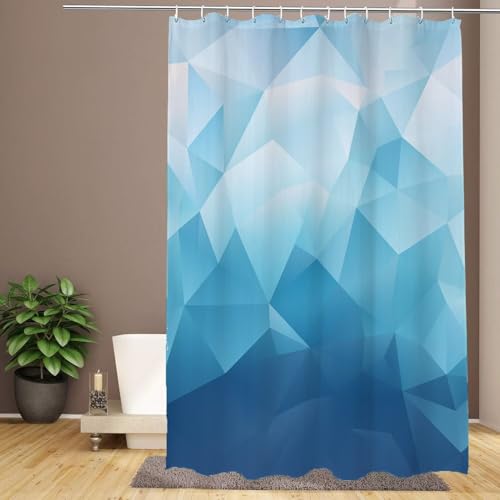 Duschvorhang 100 x 200 cm, einfache, extra lange Badezimmervorhänge, Geometrie, wasserdicht, schnelltrocknend, waschbar, weicher Polyesterstoff, Duschvorhang mit Haken, Zuhause, Hotel, Nassraum-Dekor, Duschvorhang 100 x 200 cm, einfache, extra lange Badezimmervorhänge, Geometrie, wasserdicht, schnelltrocknend, waschbar, weicher Polyesterstoff, Duschvorhang mit Haken, Zuhause, Hotel, Nassraum-Dekor, von IMYOGI