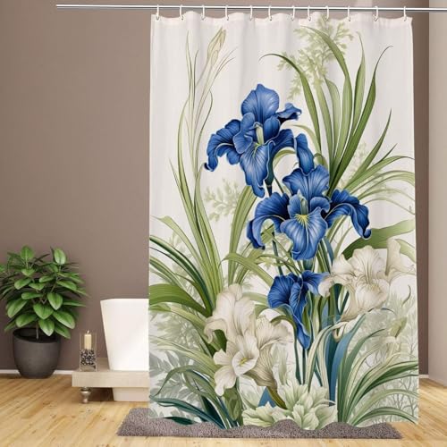 Duschvorhang 220 x 200 cm Blume Extra Lange Badezimmervorhänge Beige, Wasserdicht Schnelltrocknend Waschbar Weich Polyestergewebe Duschvorhang mit Haken, Beschwerter Saum, Zuhause, Hotel, Nassraum Dek Duschvorhang 220 x 200 cm Blume Extra Lange Badezimmervorhänge Beige, Wasserdicht Schnelltrocknend Waschbar Weich Polyestergewebe Duschvorhang mit Haken, Beschwerter Saum, Zuhause, Hotel, Nassraum Dek von IMYOGI