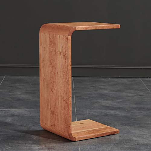 Exquisiter Couchtisch, Beistelltisch, Tee-Beistelltisch, C-Tisch, Couchtisch aus Holz, für Zuhause, Wohnzimmer, Büro, 2 Etagen, 35 x 30 x 62 cm, Beistelltisch, Tee-Beistelltisch (Farbe: Kirschholz) von IMYOGI