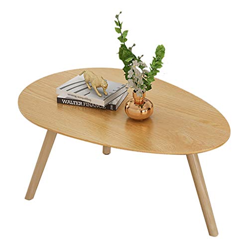 Exquisiter Couchtisch, tropfenförmiger niedriger Tisch aus nordischem Massivholz (H45 cm), Schlafzimmer-Freizeittisch/Studientisch, kleiner Apartment-Sofa-Beistelltisch (Größe: 100 x 60 x 45 cm) von IMYOGI