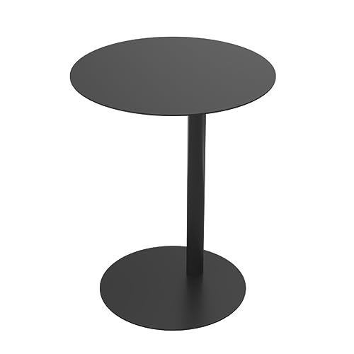IMYOGI Exquisiter Sofa-Beistelltisch, Kleiner runder Tisch aus Eisen für Wohnzimmer, Kleiner Haushalts-Couchtisch in C-Form, Schlafzimmer-Nachttisch/Nachttisch (Farbe: Schwarz, Größe: 40 x 70 cm) von IMYOGI