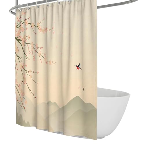 IMYOGI Exquisiter rosa Duschvorhang, süßer Cartoon, geheimnisvolle geometrische abstrakte Badezimmervorhang, waschbar, Badvorhang-Set in Hotelqualität mit Haken, 100 x 200 von IMYOGI