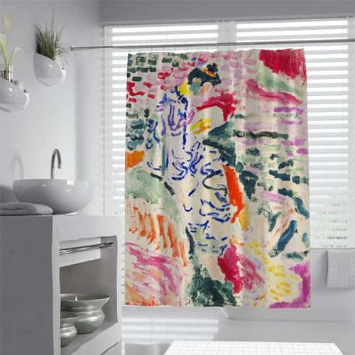 IMYOGI Exquisites Duschvorhang-Set mit Abstrakter Kunst, Aquarell-Pinselstriche, Graffiti, ästhetischer Duschvorhang aus Polyester, wasserdichter Stoff, mit Haken, 120 x 200 IMYOGI Exquisites Duschvorhang-Set mit Abstrakter Kunst, Aquarell-Pinselstriche, Graffiti, ästhetischer Duschvorhang aus Polyester, wasserdichter Stoff, mit Haken, 120 x 200 von IMYOGI