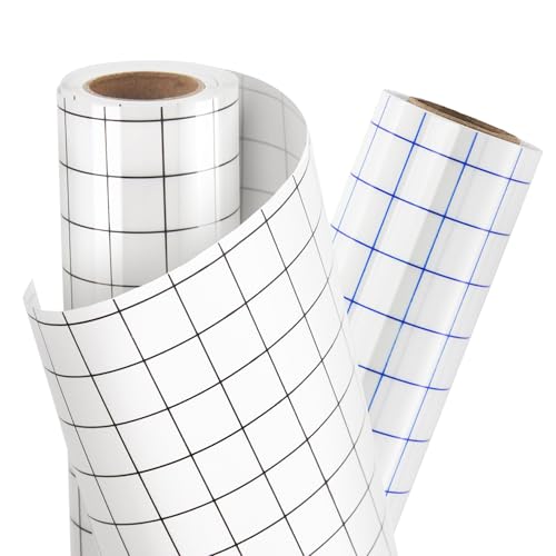 IModeur 2 Rolle Transferfolie Plotter für Vinylfolie Plotter - 30,5 x 915 cm Übertragungsfolie Rolle mit Raster für Plotterfolie, Schilder, Aufkleber, Autoaufkleber von IModeur