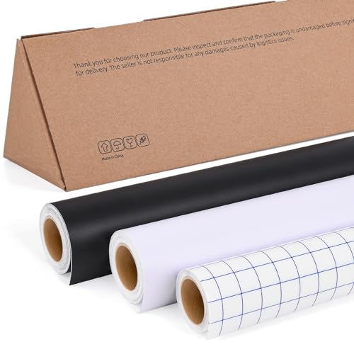 IModeur 30,5 x 300 cm Vinylfolie Plotter Schwarz und Weiß Matt - 2 Rolle Plotterfolie Vinyl Selbstklebend und 1 Rolle Transferfolie Vinyl für Tassen, Wohnkultur, Personalisierte Geschenke von IModeur
