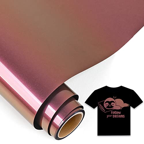 IModeur 5Ft Chamäleon Plotterfolie Textil Gold nach Rot - 30,5 x 152,5 cm Flexfolie Plotter Textil für Cricut Maker, Silhouette, Textilfolie Plotter für Kleidung, Mützen, Hosen, andere Stoffe IModeur 5Ft Chamäleon Plotterfolie Textil Gold nach Rot - 30,5 x 152,5 cm Flexfolie Plotter Textil für Cricut Maker, Silhouette, Textilfolie Plotter für Kleidung, Mützen, Hosen, andere Stoffe von IModeur
