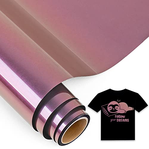 IModeur 5Ft Chamäleon Plotterfolie Textil Gold nach Violett - 30,5 x 152,5 cm Flexfolie Plotter Textil für Cricut Maker, Silhouette, Textilfolie Plotter für Kleidung, Mützen, Hosen, andere Stoffe von IModeur