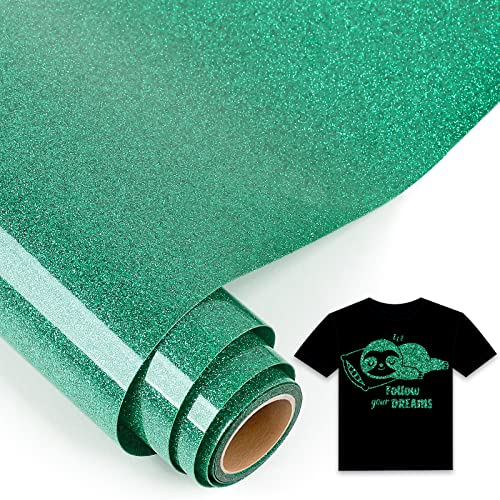 IModeur 5Ft Plotterfolie Textil Glitzer Grün, 30,5 x 152,5 cm Flexfolie Plotter Textil Grün für Cricut Maker, Silhouette Cameo, Textilfolie Plotter Grün für Kleidung, Mützen, Hosen, andere Stoffe IModeur 5Ft Plotterfolie Textil Glitzer Grün, 30,5 x 152,5 cm Flexfolie Plotter Textil Grün für Cricut Maker, Silhouette Cameo, Textilfolie Plotter Grün für Kleidung, Mützen, Hosen, andere Stoffe von IModeur