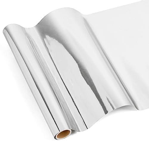 IModeur Metallisch Chrom Silber Vinylfolie Plotter - 30,5 x 125 cm Plotterfolie Silber Vinyl für Cricut, selbstklebendes Vinyl für DIY-Geschenke, Geburtstagsfeier IModeur Metallisch Chrom Silber Vinylfolie Plotter - 30,5 x 125 cm Plotterfolie Silber Vinyl für Cricut, selbstklebendes Vinyl für DIY-Geschenke, Geburtstagsfeier von IModeur