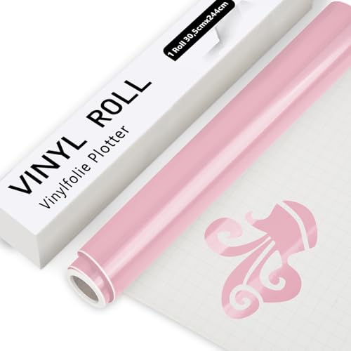 IModeur Vinylfolie Plotter Rosa, 30.5cm x 244 cm Glänzend Rosa Plotterfolie Vinyl für Cricut, Silhouette Cameo, die meisten Schneidemaschine IModeur Vinylfolie Plotter Rosa, 30.5cm x 244 cm Glänzend Rosa Plotterfolie Vinyl für Cricut, Silhouette Cameo, die meisten Schneidemaschine von IModeur