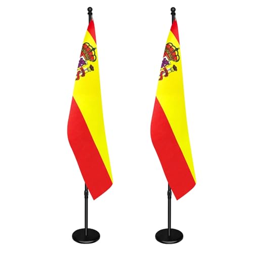 Fahnenmast für den Innenbereich, 200 cm - 252 cm hoch und gesenkt, um die Höhe anzupassen, der Sockel fügt Gewicht hinzu, Fahnenmasten um 360 Grad drehbar, 90 x 150 cm Spanienflagge. Geeignet für Fahnenmast für den Innenbereich, 200 cm - 252 cm hoch und gesenkt, um die Höhe anzupassen, der Sockel fügt Gewicht hinzu, Fahnenmasten um 360 Grad drehbar, 90 x 150 cm Spanienflagge. Geeignet für von IN WHICH BAY